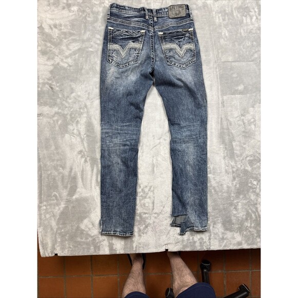 Salvage Havoc Jeans Men’s 30x33 Slim Straight Distressed Blue Denim - Picture 11 of 11